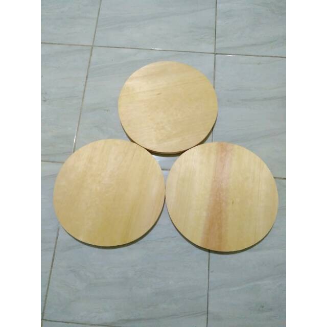 Talenan Kayu Pinus Bulat Diameter 30cm / Wooden Cutting Board / Talenan Pizza