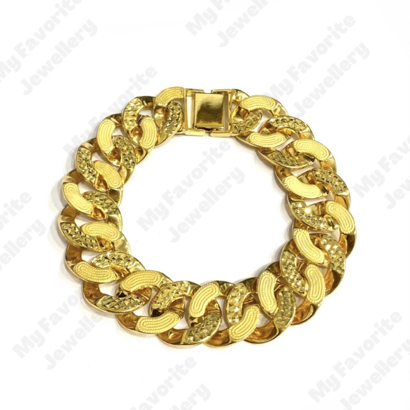 Gelang Sisik Naga Model Modern Emas Asli Kadar 700