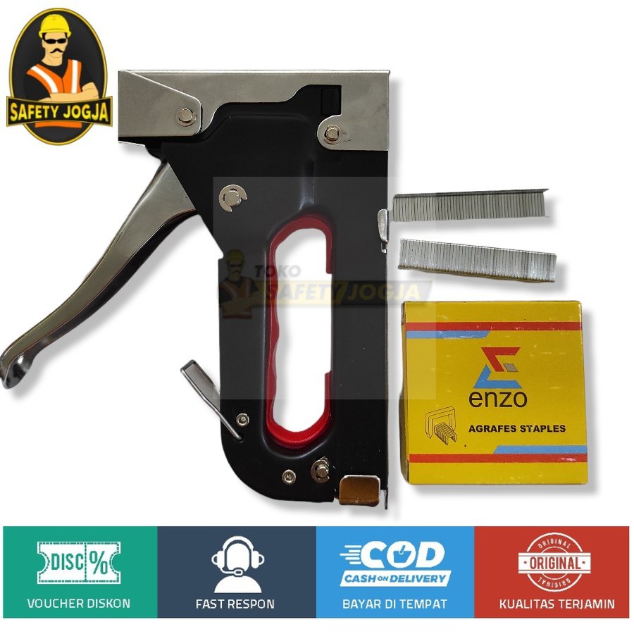 Isi Staples Stapler Gun 8mm Refill Tembak 1pak enzo ISI 1000PCS