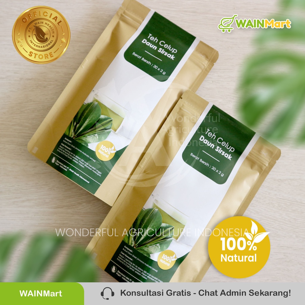 Teh Celup Daun Sirsak Anti Kanker Benjolan Herbal Ampuh Mengatasi Asam Urat Nyeri Sendi