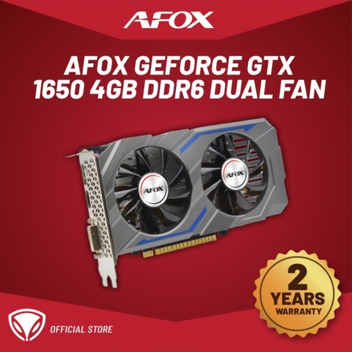 AFOX NVIDIA GEFORCE GTX 1650 4GB GDDR6 128 Bit - DUAL FAN