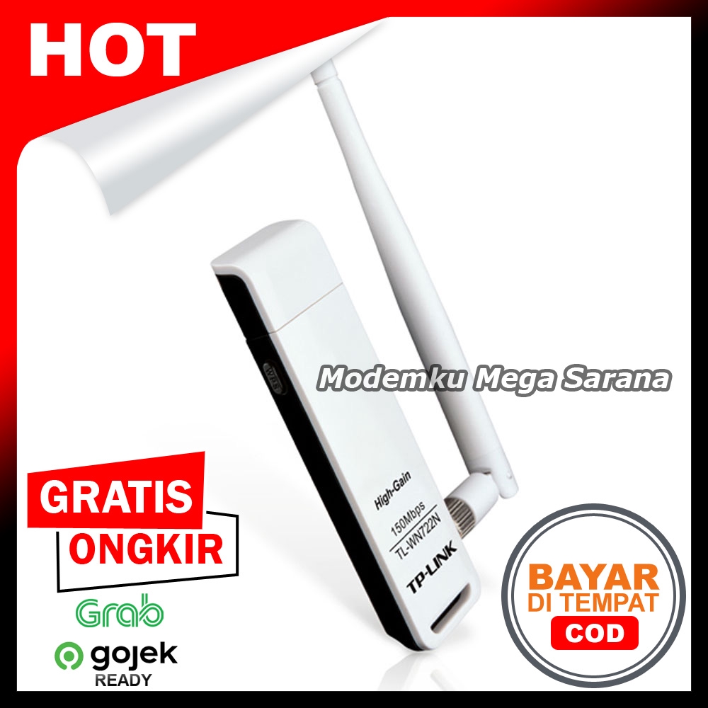 Penangkap Sinyal Wifi | TP-Link TL-WN722N USB Wifi 150Mbps USB Wifi Receiver