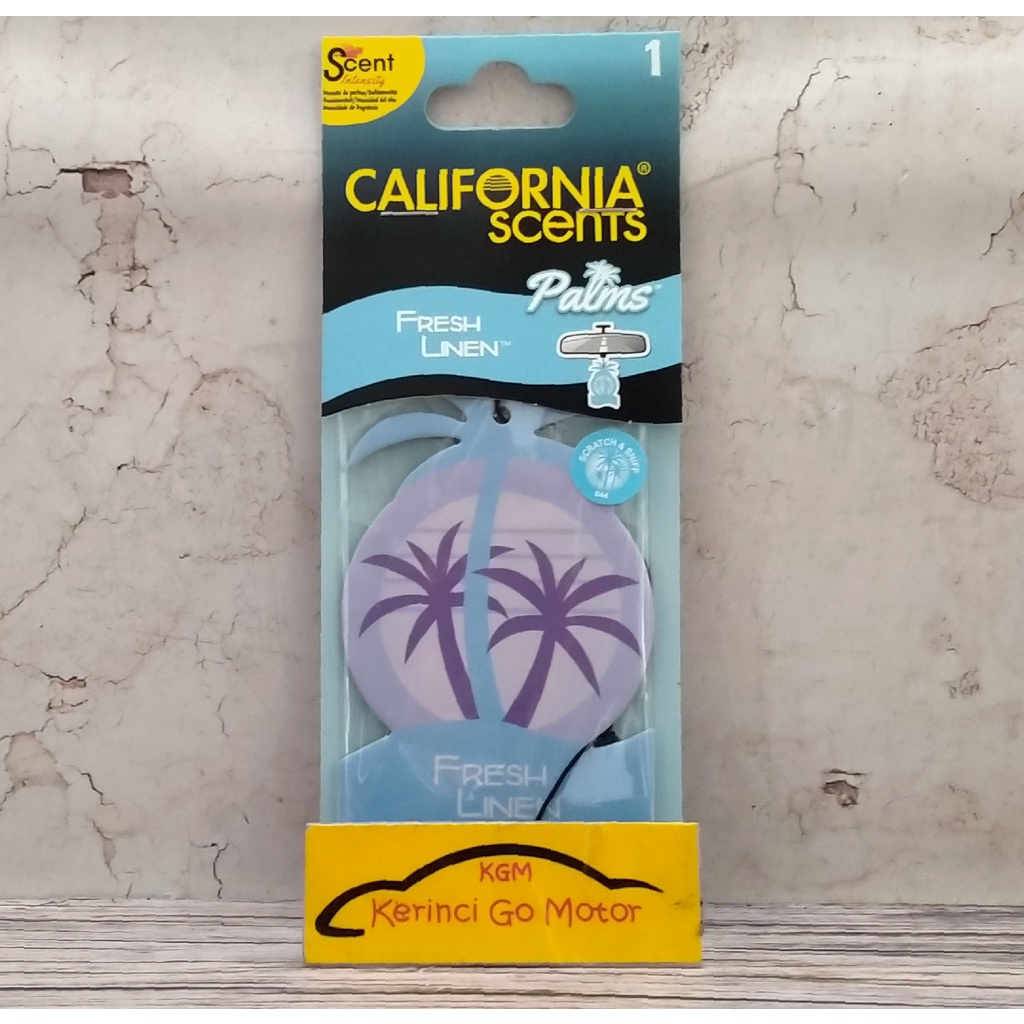 PEWANGI CALIFORNIA SCENTS PALMS PAPER FRESH LINEN PARFUM MOBIL