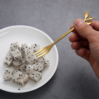 MATAHARIGROSIR - SENDOK GARPU TEH KOPI DESSERT / TEASPOON HANDLE DAUN