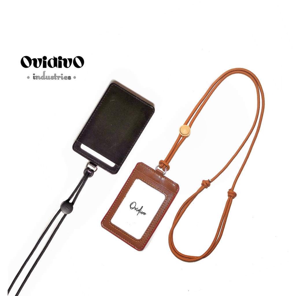 

Lanyard gantungan holder id card 2 slot adjustable