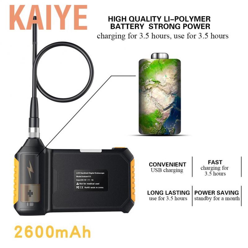 Inspection Camera 4 3 Inch Color Lcd Screen Waterproof Snake Camera With 2600mah Lithium Battery Industrial Endoscope Video Borescope 1080p Hd With 6 Led 1 Or 10 Meter 1m Inspection Cameras