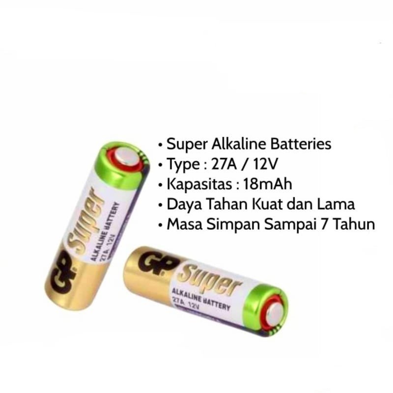 Trend-Baterai Battery Super Alkaline GP High 27 A 27A GP27A 12 Volt Original