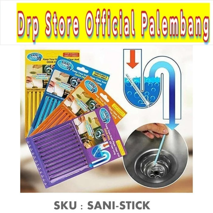 Sani stick untuk WC stik pembersih pipa pembuangan stick drain cleaner