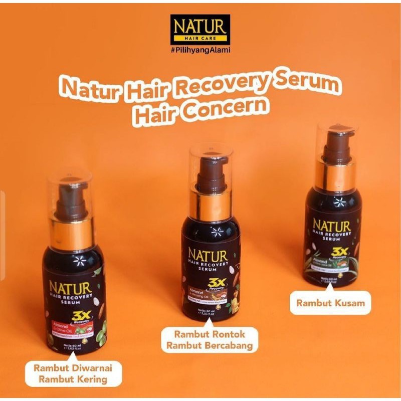 ★ BB ★  Natur Hair Recovery Serum Almond &amp; Olive Oil 60ml - Almond &amp; Ginseng Oil  - Almond &amp; Aloe Vera 60ml