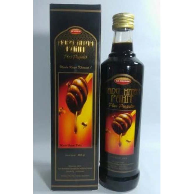 

Madu Hitam Pahit Ar Rohmah Plus Propolis 460 Gr Original