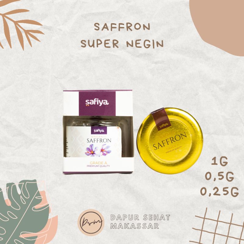 (COD Makassar) Bunga Saffron Super Negin safiya 1gr Quality Premium Grade 1