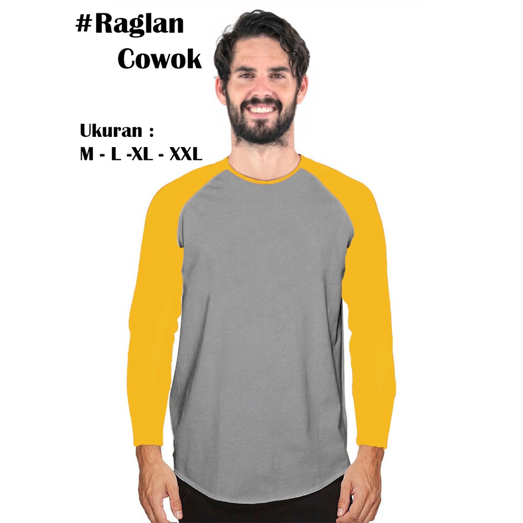 Myco Kaos Raglan Cowok Lengan Panjang | Raglan Pria | Ukuran M-L-XL-XXL