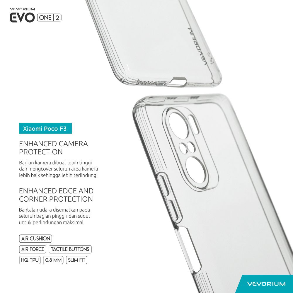 VEVORIUM EVO ONE Xiaomi Poco F3 Pocophone F3 Clear Soft Case Bening Softcase