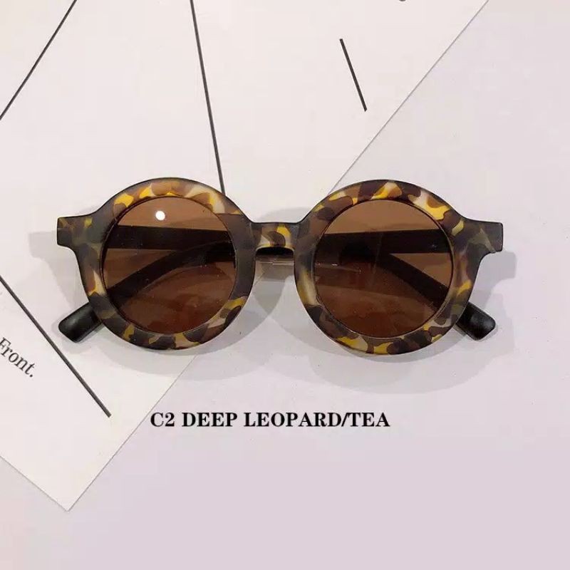 Kacamata Anak Bulat Anti UV 400 Outdoor-AB Leopard