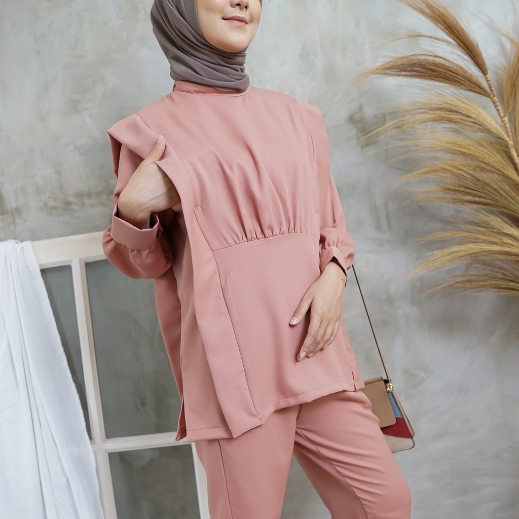 KALLE Set by CB.CO | oneset setelan busui celana wanita-Clay