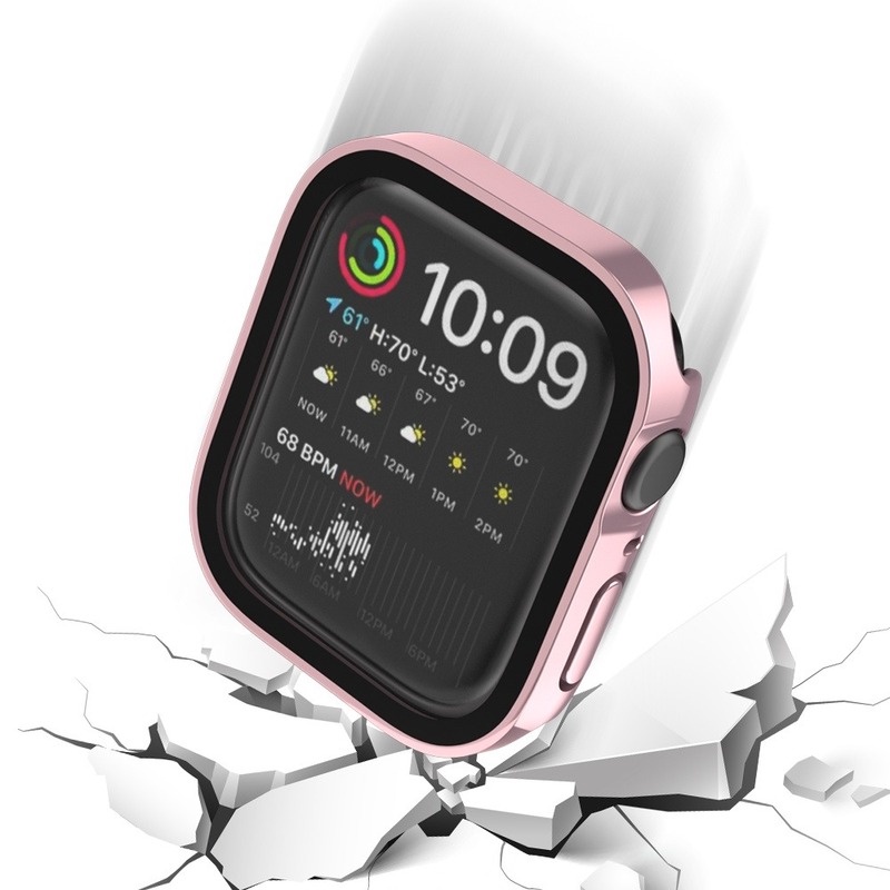 2023newst Tahan Air frosted Pelindung Layar Bumper Frame hard Case Untuk Apple Watch7 6 5 SE 4 cover Tempered glass film Untuk iwatch 45mm 41mm 44mm 40mm Case