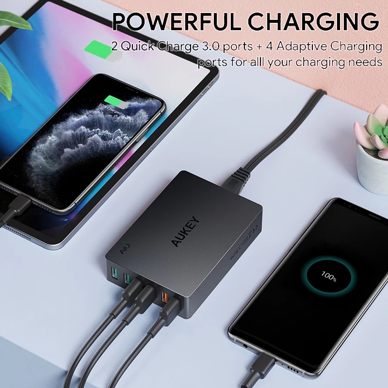 Aukey PA-T11 Charging Station 6 Port USB 3.0 60W Quick Charge