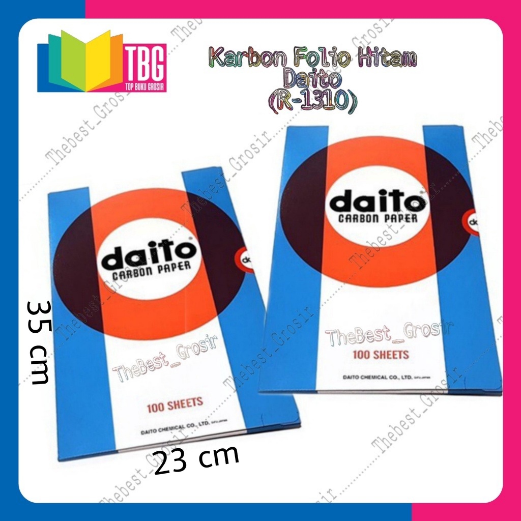 

1 PACK (100 LEMBAR) KARBON FOLIO HITAM DAITO / KERTAS KARBON / CARBON PAPER (R-1310)