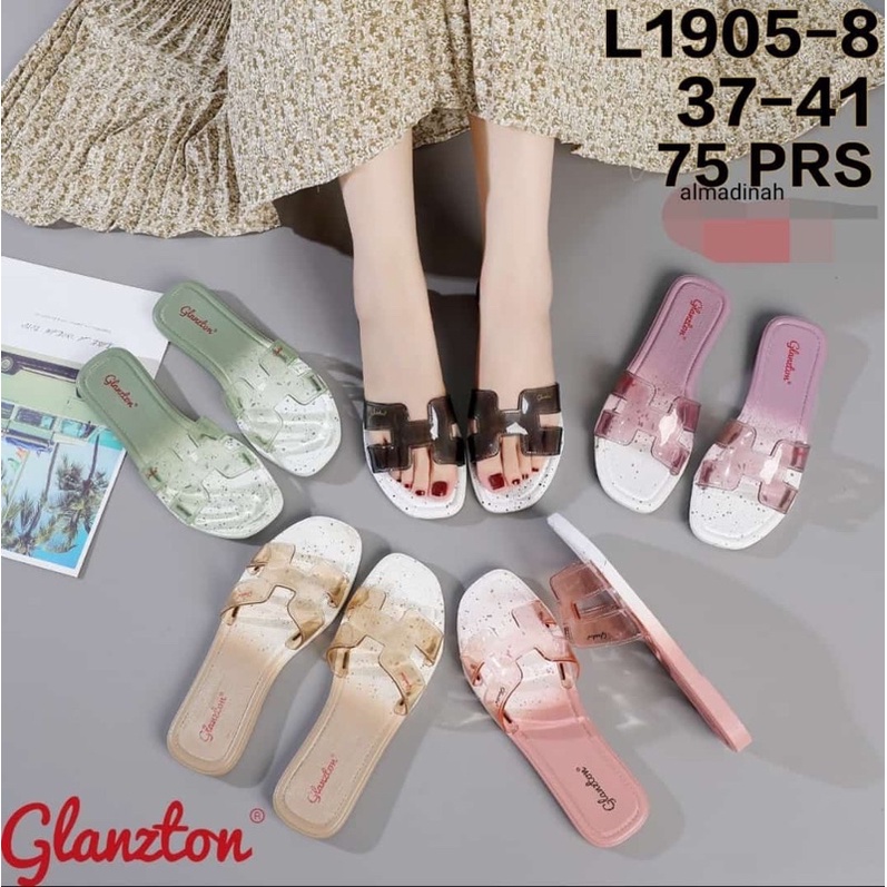 SANDAL JELLY IMPORT SLOP TRANSPARANT SANDAL JELLY SLOP GLANSTON