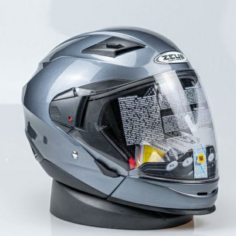 ZEUS HELM ZS 611 C  SOLID TITANIUM GREY GLOSSY | ZEUS 611C ORIGINAL