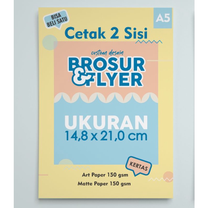 

Brosur Flyer Leaflet A5 2 Sisi Bolak Balik Bisa Cetak Satuan Fullcolor - Custom Desain