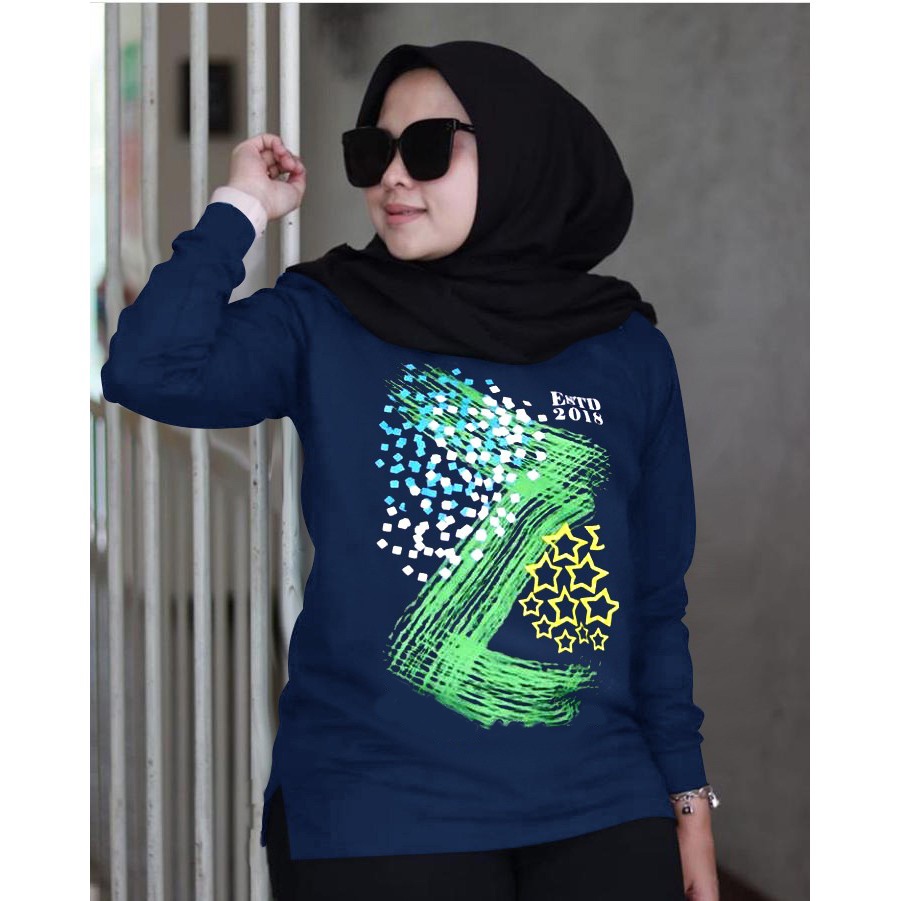 BISA COD✓ BLOUSE GRAVIT JUMBO / KAOS ATASAN ZOLAQU / ATASAN MUSLIM LENGAN PANJANG / ATASAN WANITA JU