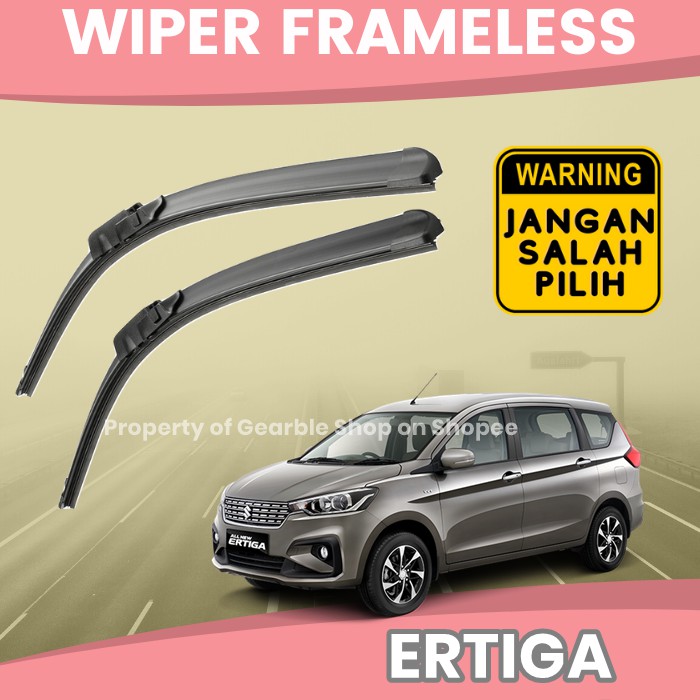 WIPER MOBIL ERTIGA WIPER DEPAN ERTIGA KARET WIPER KACA MOBIL FRAMELESS ERTIGA SEPASANG SATU 1 SET