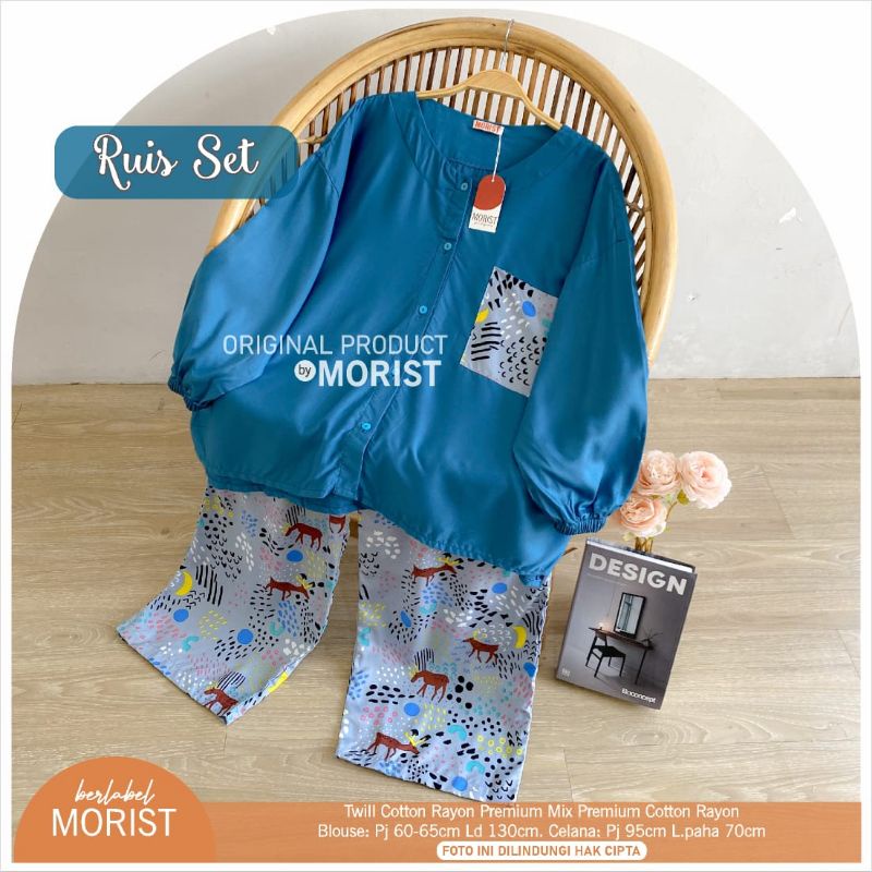 Olio set Ruis Set Hilja Set Koiso set setelan wanita setelan celana rayon original morist-6