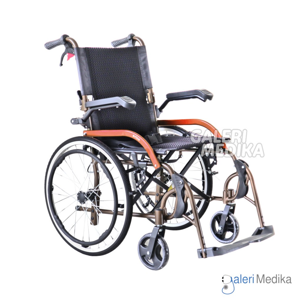 Kursi Roda Aluminium / Aluminium Wheelchair Avico Athena - Kursi Roda Travel Bisa Dilipat Roda Besar 20 Inchi