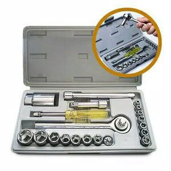 Kunci Sock Set 21Pcs / Tool Kit 21 in1 - Pas - SHOCK - Sok Obeng Alat