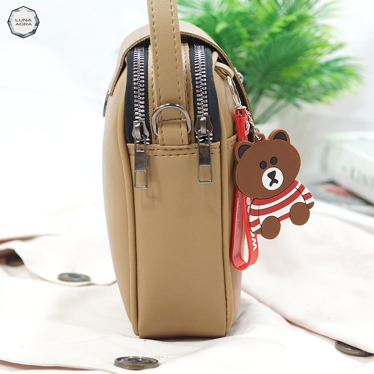 Luna Aura Tas Pouch Hp Wanita Minixo Fashion Centang Kunci Kerang/Tas Hp &amp; koin Cewek/Tas Hp wanita Terbaru