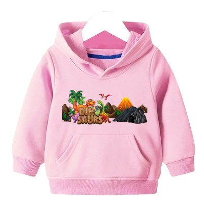 Sweater Anak Dino Land Hoodie Anak Fleece Usia 2 - 6 tahun