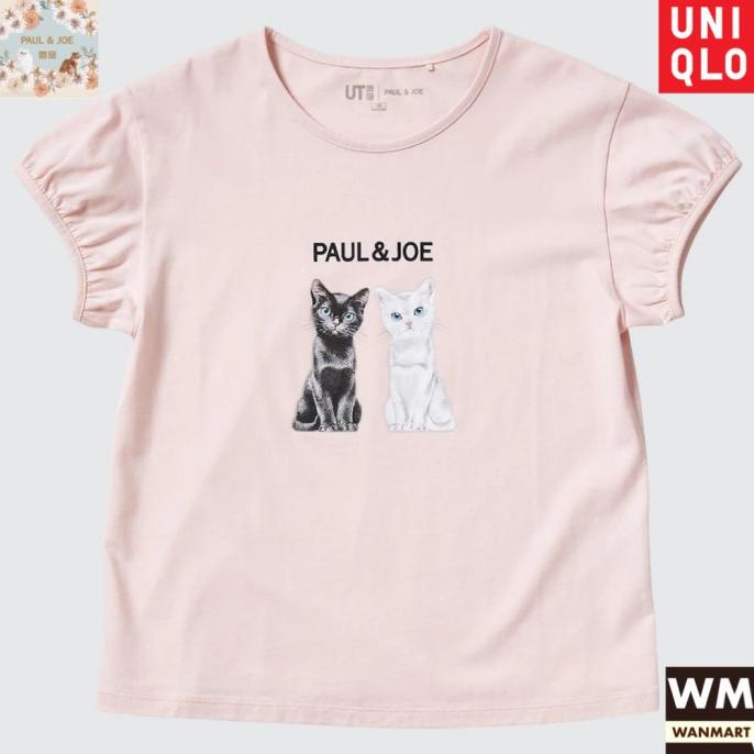 UNIQLO Kids UT T-Shirt Kaos Anak Perempuan Grafis Paul & Joe Pink