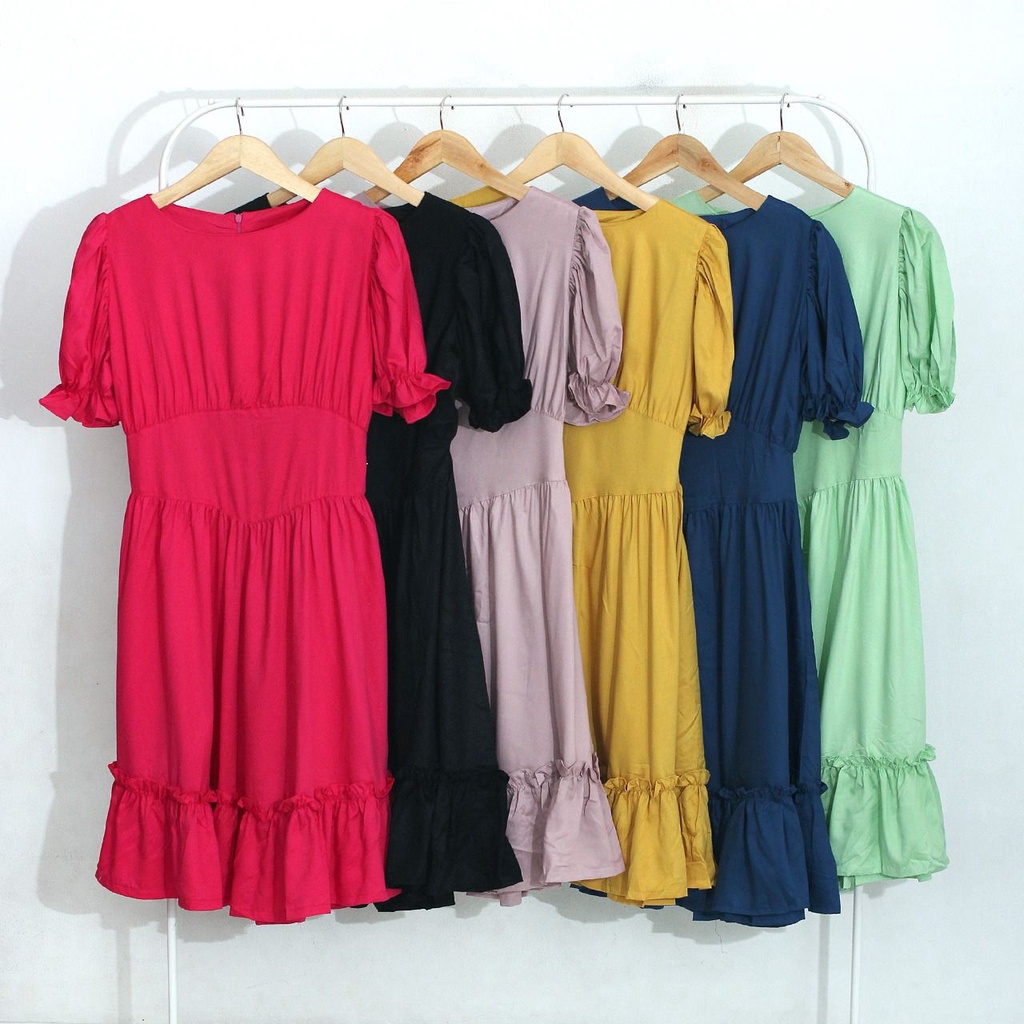 Dress 1241 Rayon Polos Fashion Wanita