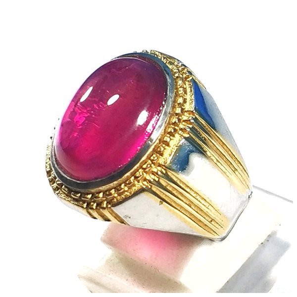 CINCIN BATU AKIK MERAH SIAM BANGKOK MINIMALIS KANTORAN PUNYA