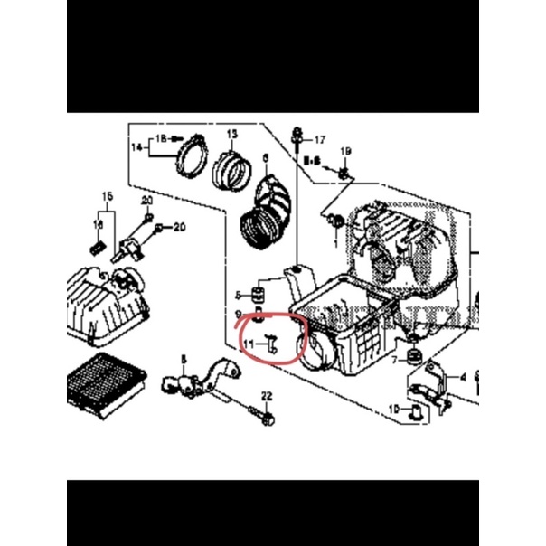 Clip Rumah Filter Udara Honda Jazz GD3 2004-2008 Jazz RS GK5 2015-2019 New City GD8 2004-2008 City Z 1996-2002 City GM6 2015-2019 Civic Ferio 1996-2000 Accord Vti S86 1998-2002 Accord CP2 CR-V Gen 1 - 4  Odyssey RA6 2BR-V HR-V