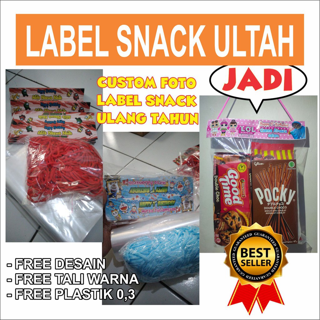 PROMO !!! Ulang Tahun paket murah meriah plastik ultah Tas Ultah Label Ultah Jajan Snack Plastik-2