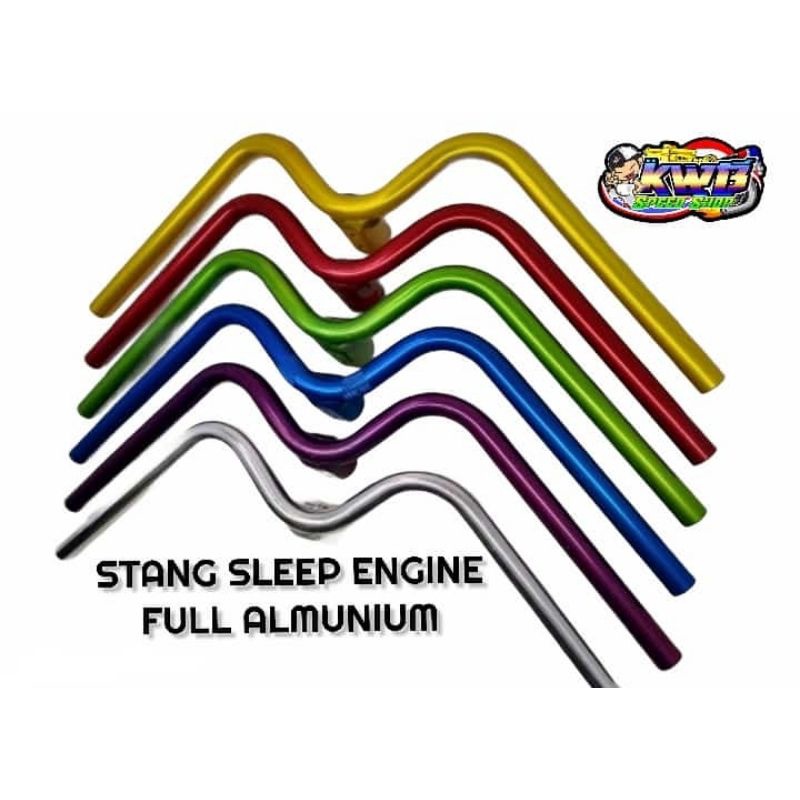 STANG STIR SLEEP ENGINE BEBEK MATIC FULL ALMUNIUM CNC BAHAN TEBAL WARNA LENGKAP