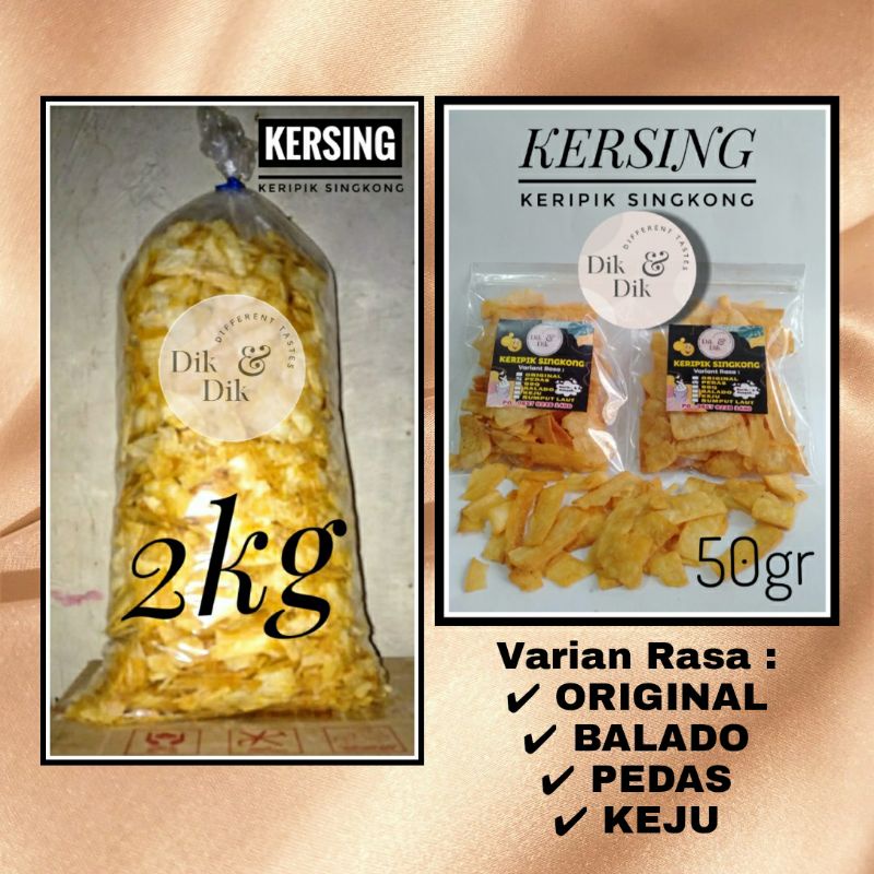 

KERIPIK SINGKONG KILOAN Dik&Dik 2kg