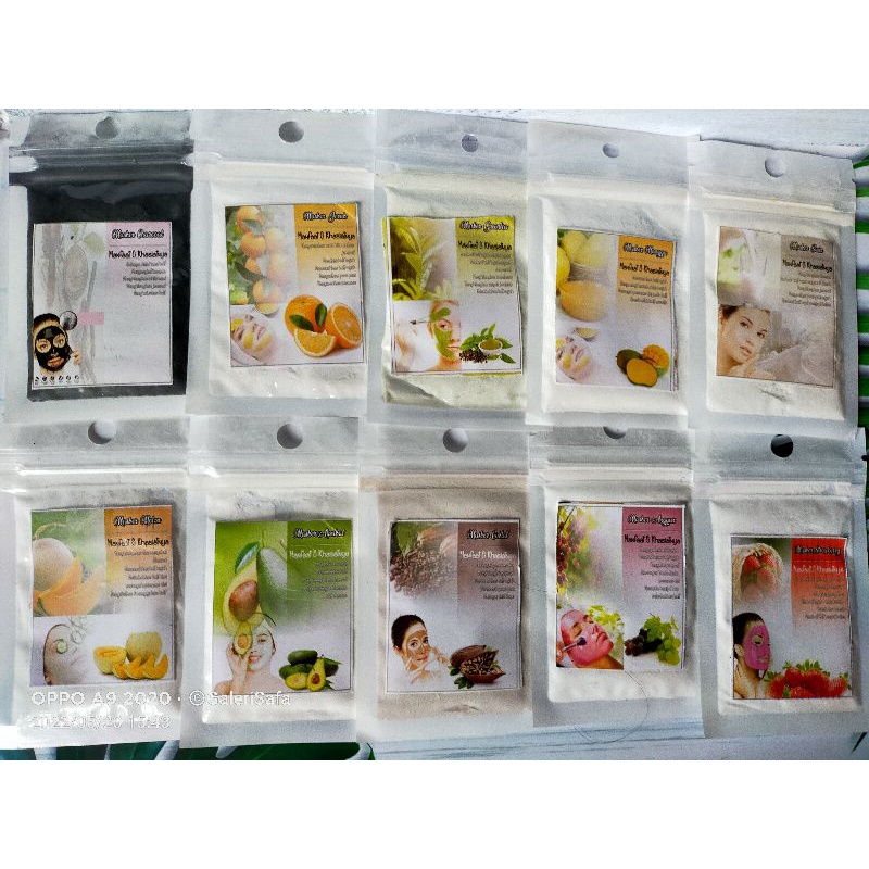 masker organik 5gr 10gr / masker wajah alami / Masker wajah organik