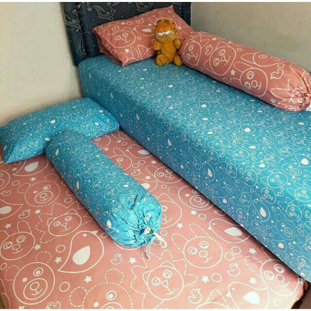 Sprei Bed Sorong Anak / Sprei 2 In 1 / Sprei Anak Katun Adem / Sprei Cipadu / Sprei Zleepi Murah