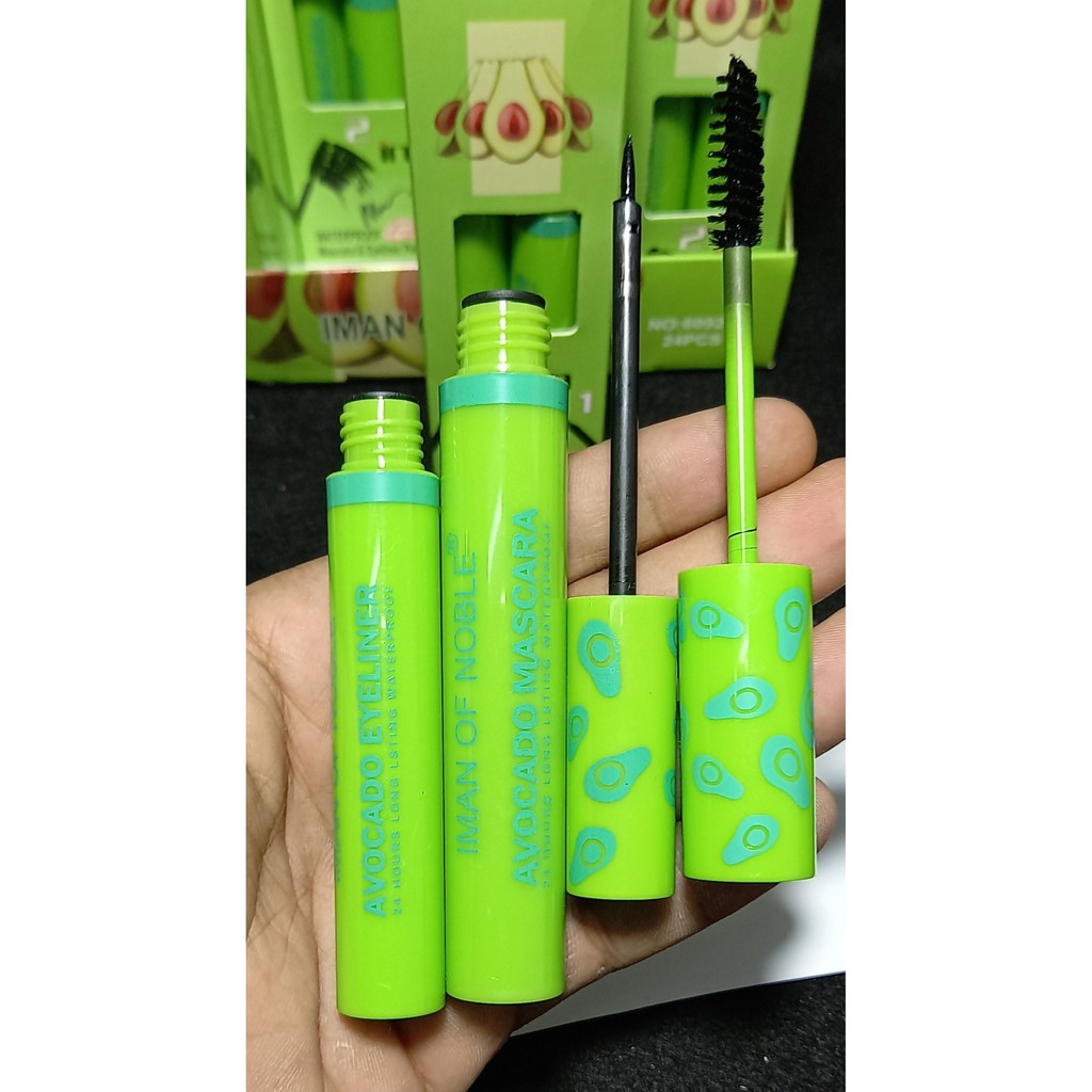 PAKET 2 IN 1 MASCARA EYELINER IMAN OF NOBLE AVOCADO