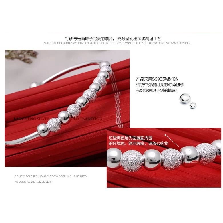 Gelang Manik-Manik Bahan Lapis Silver 925 Untuk Wanita