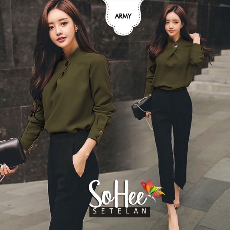 SET CELANA FASHION SOHEE, MOSCREPE, SETELAN