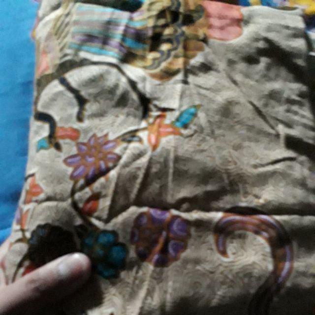 Orange Batik - Gamis Batik Mix Brukat Cendrawasih Maxi