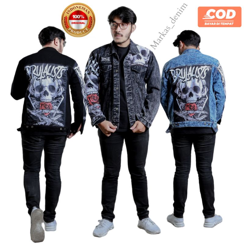 JAKET DENIM BRUTALIST JEANS PRIA WANITA UNISEX /JAKET DEWASA/JAKET LEVIS/JACKET DENIM/JAKET JEANS TE