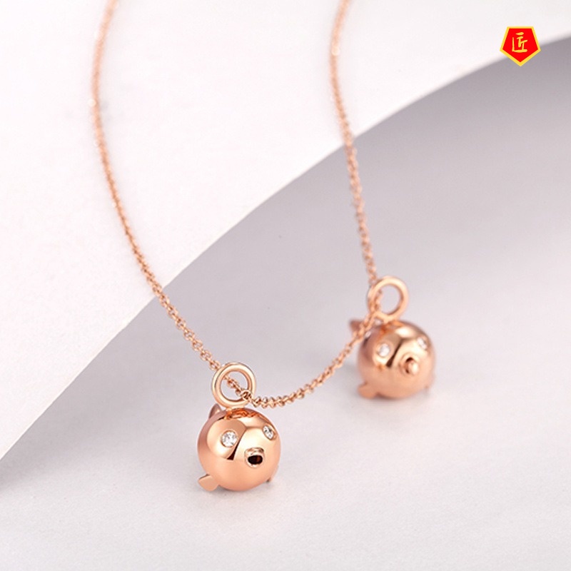 [Ready Stock]Kissing Gourami Necklace Female Fashion Elegant Graceful