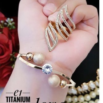 TiTanium set  gelang cincin QA5