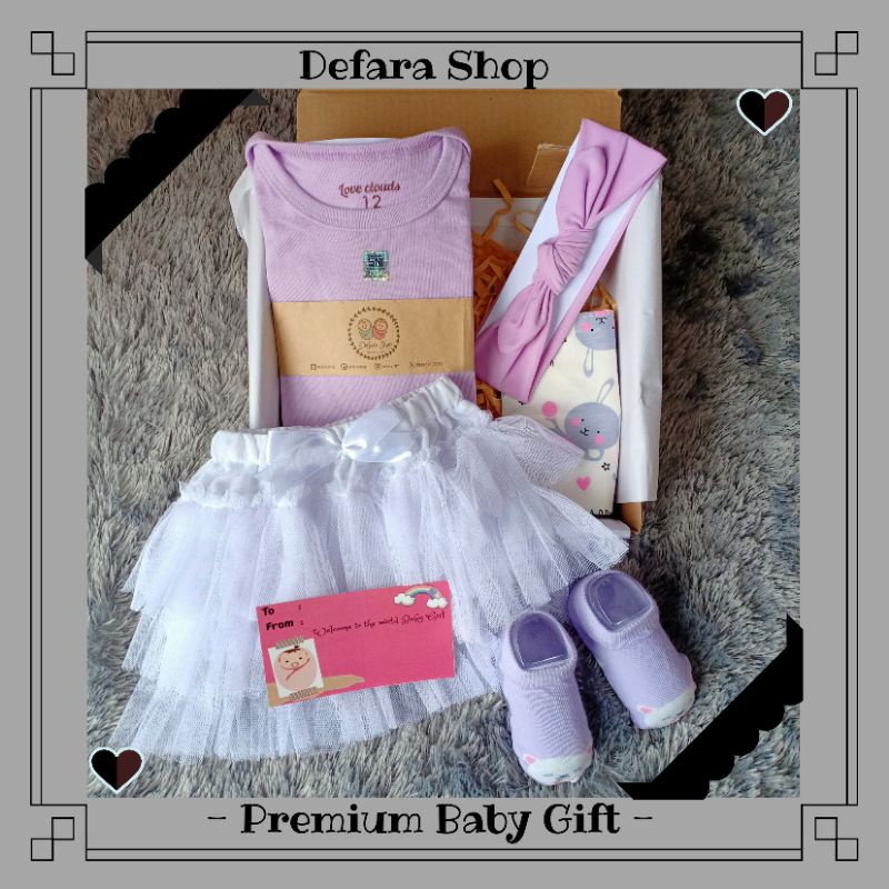 Hampers Bayi / Hampers Baby / Hampers Baby New Born  / Hampers Baby Premium / Kado Bayi New Born / Baby Gift / Hampers Bayi Murah-B8 (Ungu-Putih)