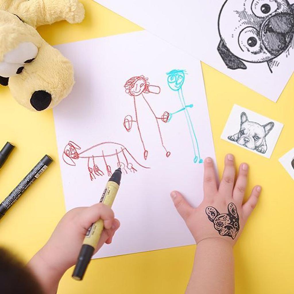 

POTATOO DAY OF THE DEAD DOG Temporary Tatto Sticker